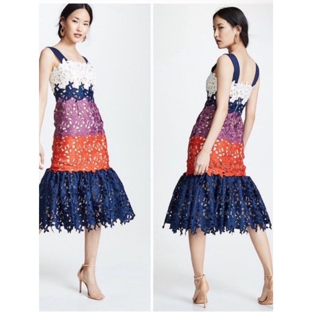 Sea NY maisy mermaid midi dress NWT Size 0
